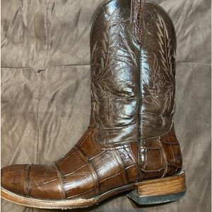 Alligator belly boots